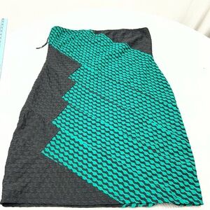 Elegant Black and Teal Women's Swim Sarong